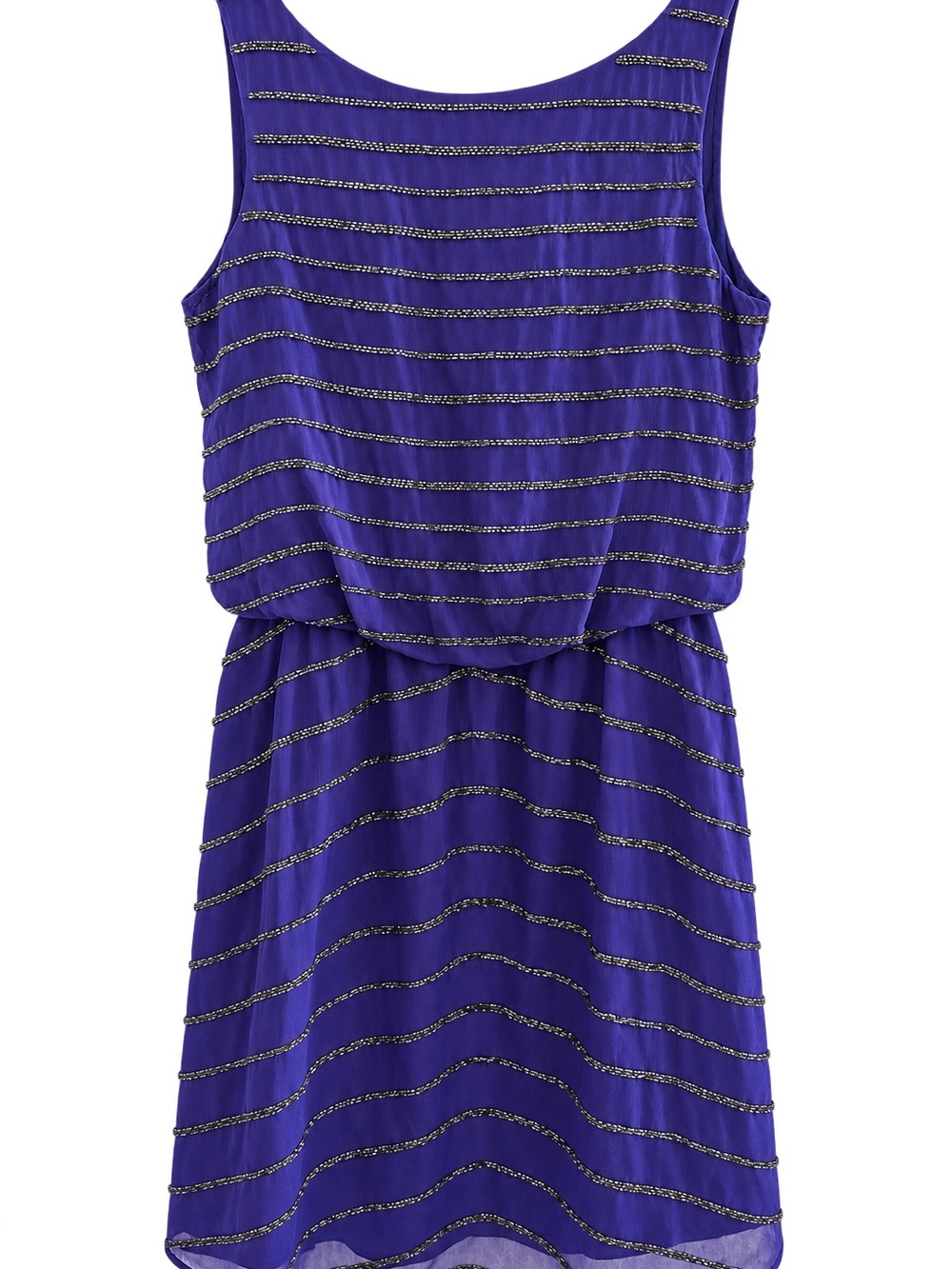 Gianni Bini Purple Beaded Sleeveless Dress Size XS